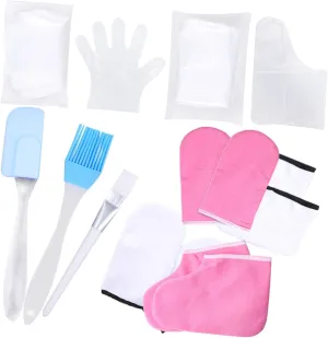 1 Set Paraffin Wax Gloves Hand Foot Care Spa Moisturizing Accessories Washable Reusable Suitable for Home Beauty Salon Hot Wax Therapy Fits Random Color