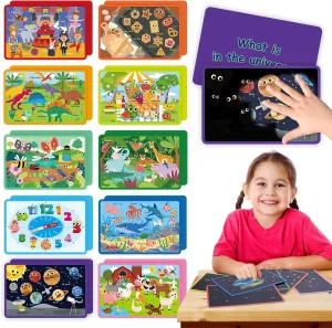 10 PCS Heat Changing Explore Cognitive Flashcards,Montessori LearningToys for Baby Toddler Kids 2 3 4 5 Year Old Boys and Girls,Speech Therapy Toy,Toddler Learning Card Educational Toy for Preschool