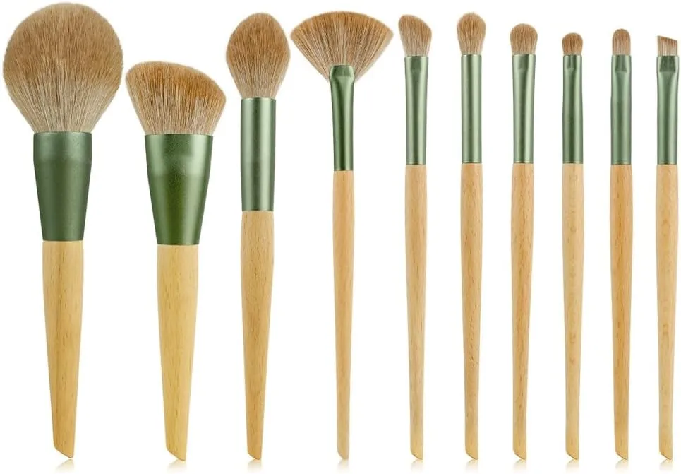 10 Pieces of Makeup Brush Set Super Soft Powder Blusher Powder Brush Eye Shadow Brush Cosmetic Brush