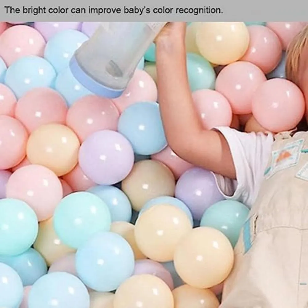100 Pcs Colorful Pool Pit Balls for Kids Playhouse (Macaron)