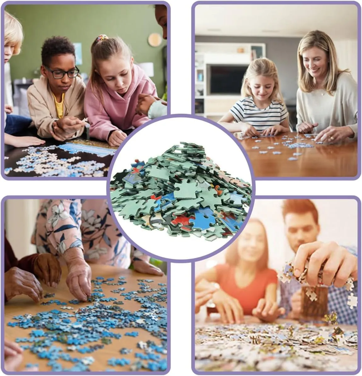 1000 Piece Jigsaw Puzzle for Families Small Colorful Wooden Fishing Boats -Jigsaw Puzzle for Adults Challenging Puzzle Perfect for Game Nights