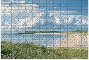 1000 Piece Jigsaw Puzzle Game, Colorful North Sunderland Beach Large Puzzle Artwork for Adults Teens Challenging Puzzle Game Nights Toy Gift