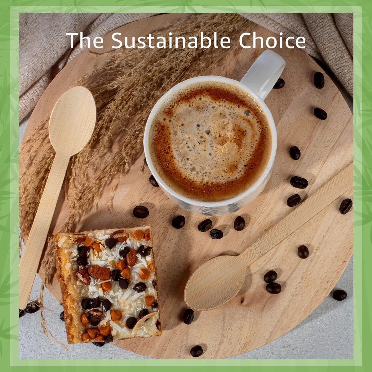 100% Bamboo Spoons Set - Eco Friendly Cutlery (600 Biodegradable Spoons) | Reusable or Disposable Bamboo Utensils | Compostable FSC Certified Silverware for Weddings, Camping, Parties