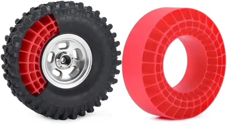 108mm Silica Gel Insert Foam Suitable Compatible with 1.9 Inch Tires 1/10 RC Crawler Cars TRX6 CMX VS4-10 Compatible with Various Models(Green 2PCS-Soft)