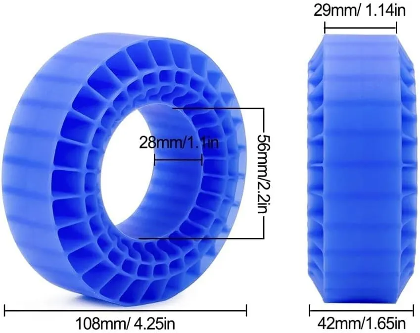 108mm Silica Gel Insert Foam Suitable Compatible with 1.9 Inch Tires 1/10 RC Crawler Cars TRX6 CMX VS4-10 Compatible with Various Models(Green 2PCS-Soft)
