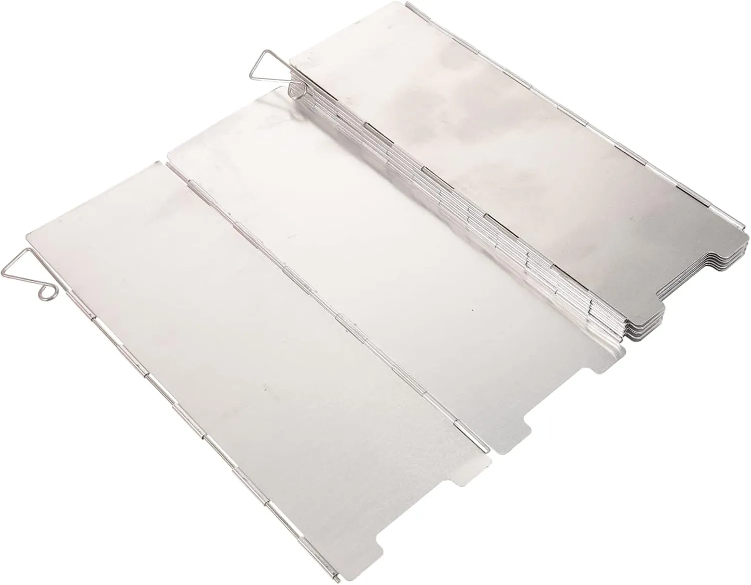 10Sheets Folding Windproof Cooking Windscreen of Lightweight Portable Shield for Outdoor Camping BBQ Hiking Creative Design for Easy Setup and Storage