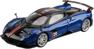 1:18 for Alloy Sports Model Diecast Metal Racing Car Vehicles Model Collection Sound Light Simulation Present(Blue)