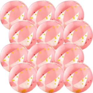 12 Pack 16 Inch Inflatable Glitter Beach Balls Blow up Confetti Beach Ball for Summer Beach Pool Party, 16 Inch After Inflation