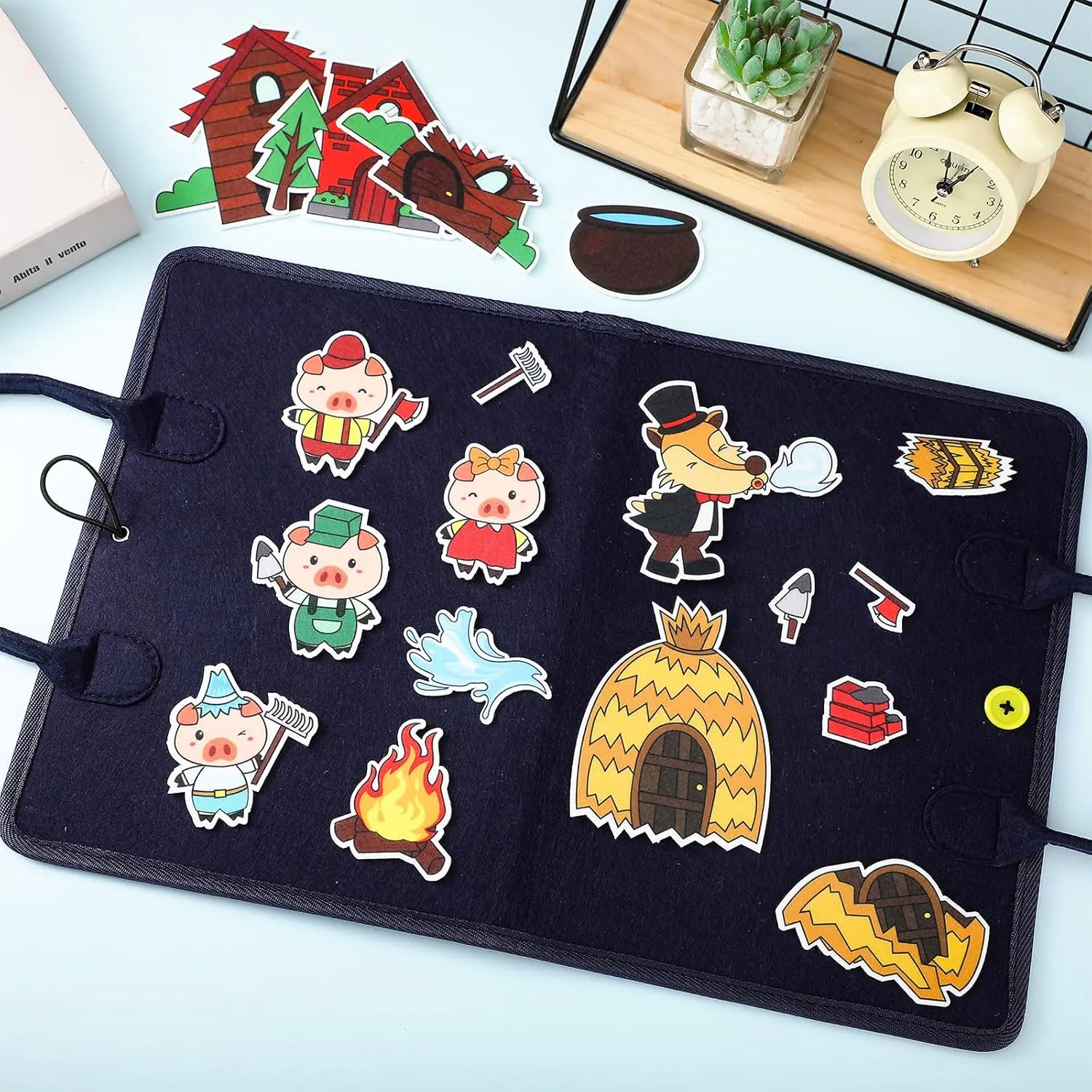 12 Set Felt Board Stories Pieces Set Felt Animals Bible Fairy Tales for Preschool Animals Figures Flannel Board Stories for Toddlers Preschool Kindergarten Storytelling(Fairy Tales)