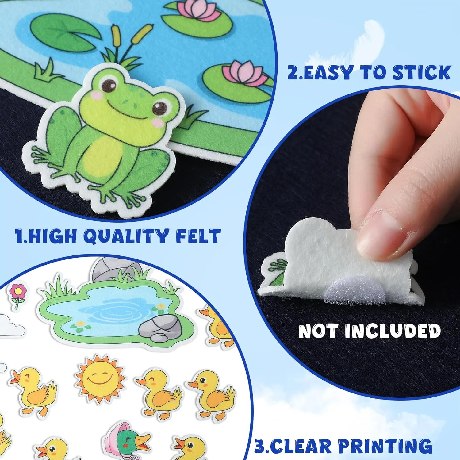 12 Set Felt Board Stories Pieces Set Felt Animals Bible Fairy Tales for Preschool Animals Figures Flannel Board Stories for Toddlers Preschool Kindergarten Storytelling(Fairy Tales)