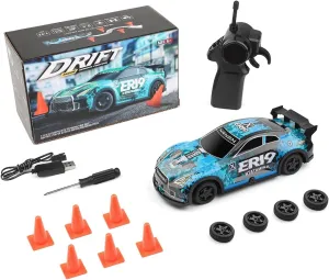 1:22 Scale RC Drift Car for Adults, 2.4GHz 4WD High-Speed RC Racing Car with LED Lights & Interchangeable Tires