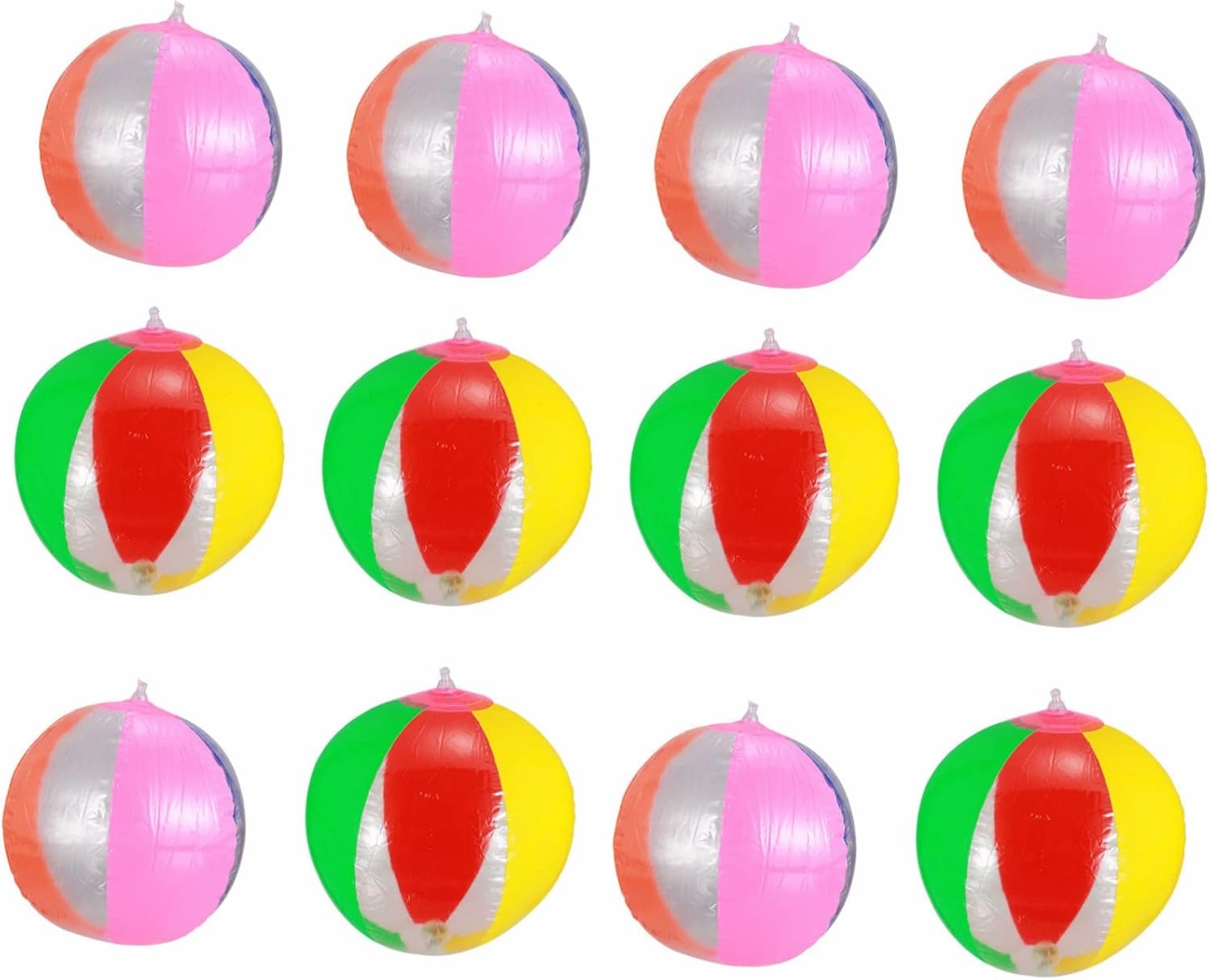 12 Pcs Inflatable Light Up Pool Balls Colorful for Backyard Fun Games and Summer Parties for Adults Random Color