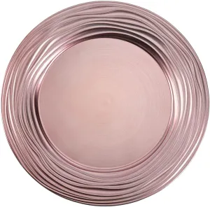 13 Inch Round Charger Plates, Set of 6, Dinner Chargers Bulk Wedding (Pink)