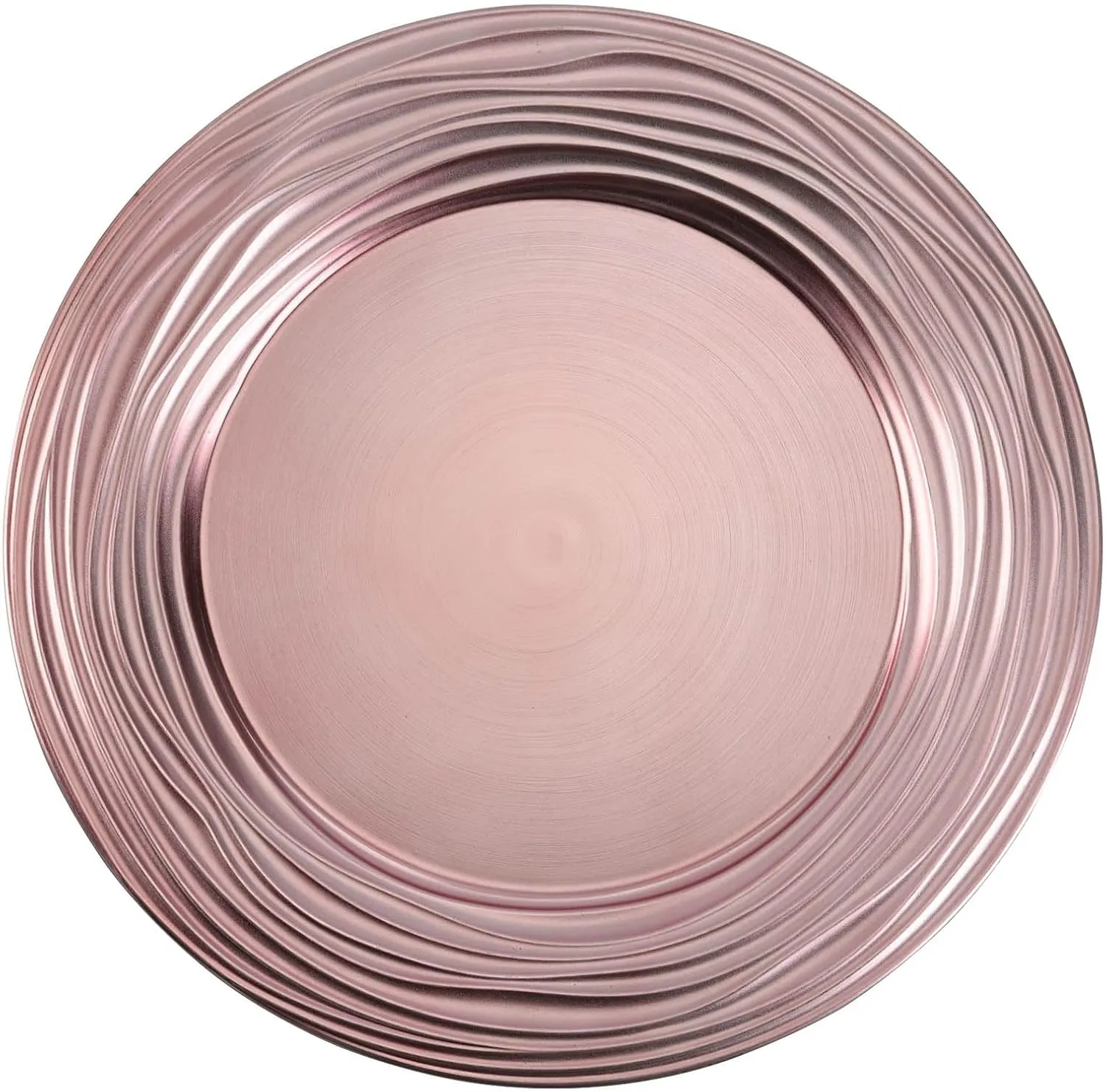 13 Inch Round Charger Plates, Set of 6, Dinner Chargers Bulk Wedding (Pink)