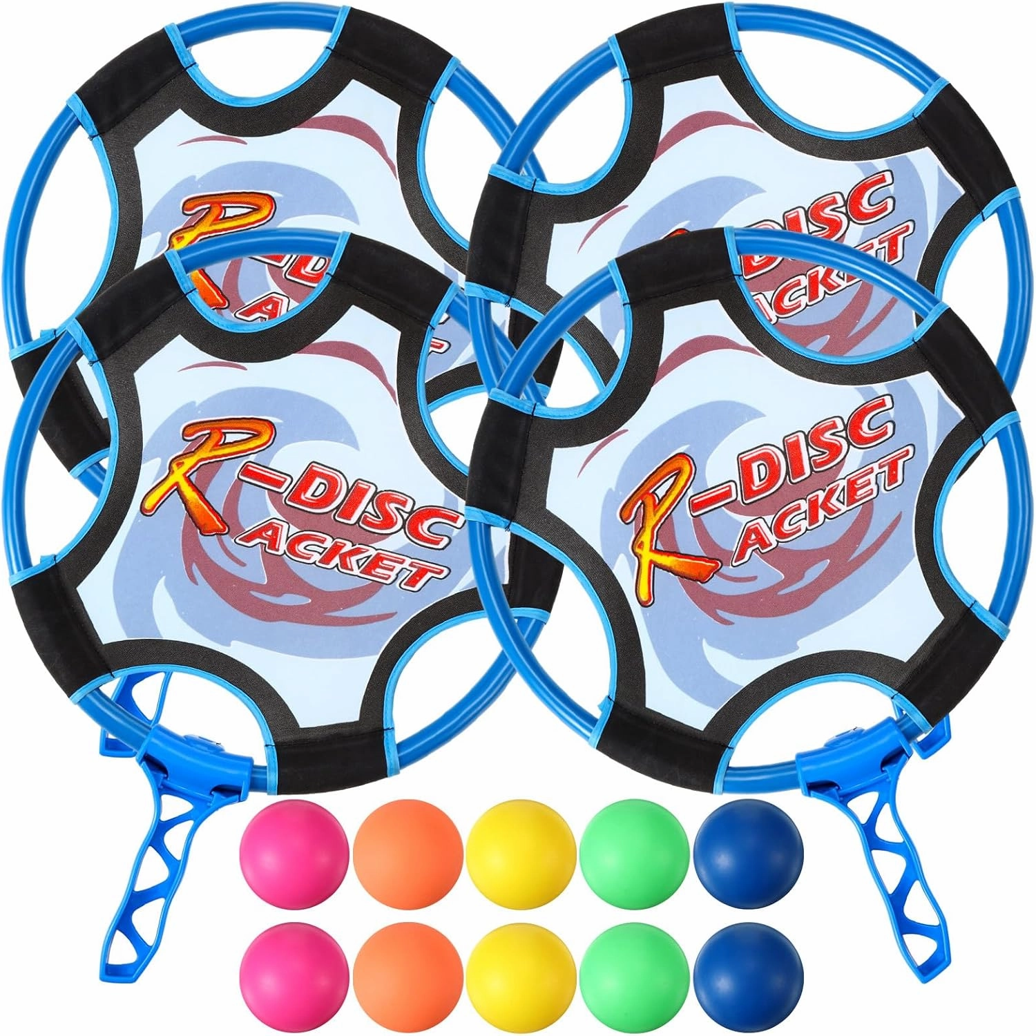 14 Pcs Water Paddle Ball Swimming Pool Game Include 4 Pool Paddle 10 Beach Paddle Ball Pool Outdoor Sport Games for Adults