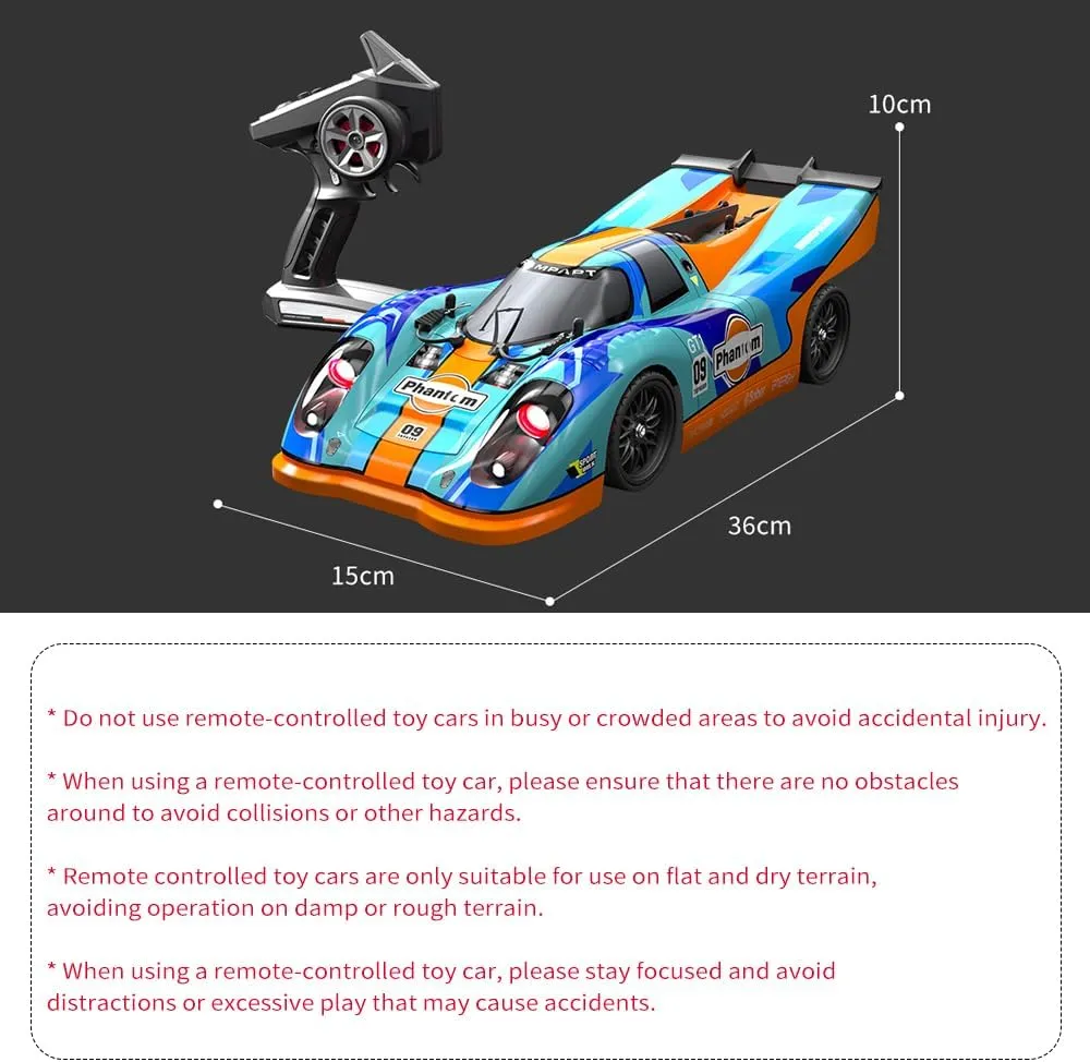 16307Pro Brushless RC Car, On Road High Power Drift Car 4WD Remote Control Truck, 45KM/H High Speed RC Car for Racing, Street Bash Electric Powered Drifting Car with 7 Modes LED Lights