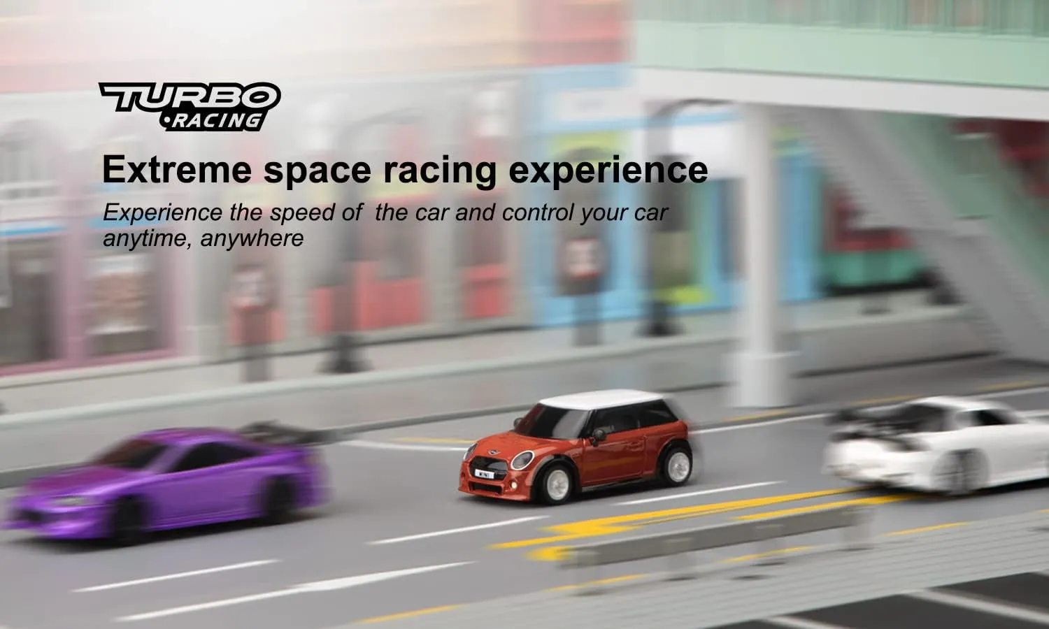 1:76 Turbo Racing Scale RC Sport Car, Table Racing Remote Control Mini Model Car Full Proportional RTR Kit Toys (Baoma Mini-red)