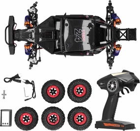1/10 Scale RC Desert Offroad Vehicle High Speed Remote Control Car Racing Vehicle Model Toy All Terrain Four Wheel Drive Electric Truck with Impactful Appearance Simulated