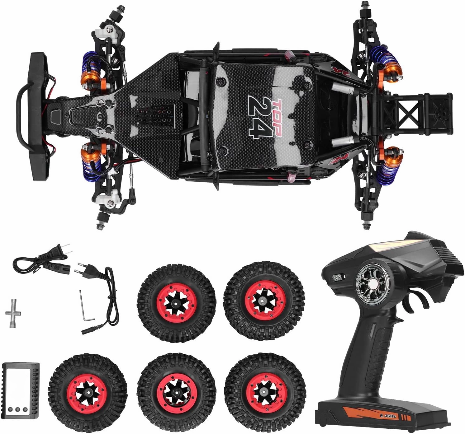 1/10 Scale RC Desert Offroad Vehicle High Speed Remote Control Car Racing Vehicle Model Toy All Terrain Four Wheel Drive Electric Truck with Impactful Appearance Simulated