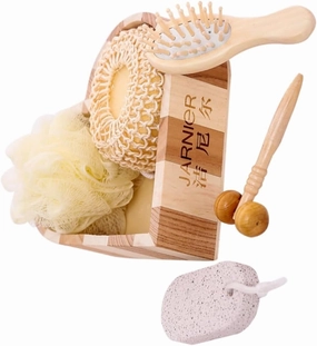 1 Set Bucket Bath Accessories Set for Home Use Simple Skin Scrubber for Gentle Cleansing and Exfoliation for Dorms and Hotels Reusable and Reliable Care