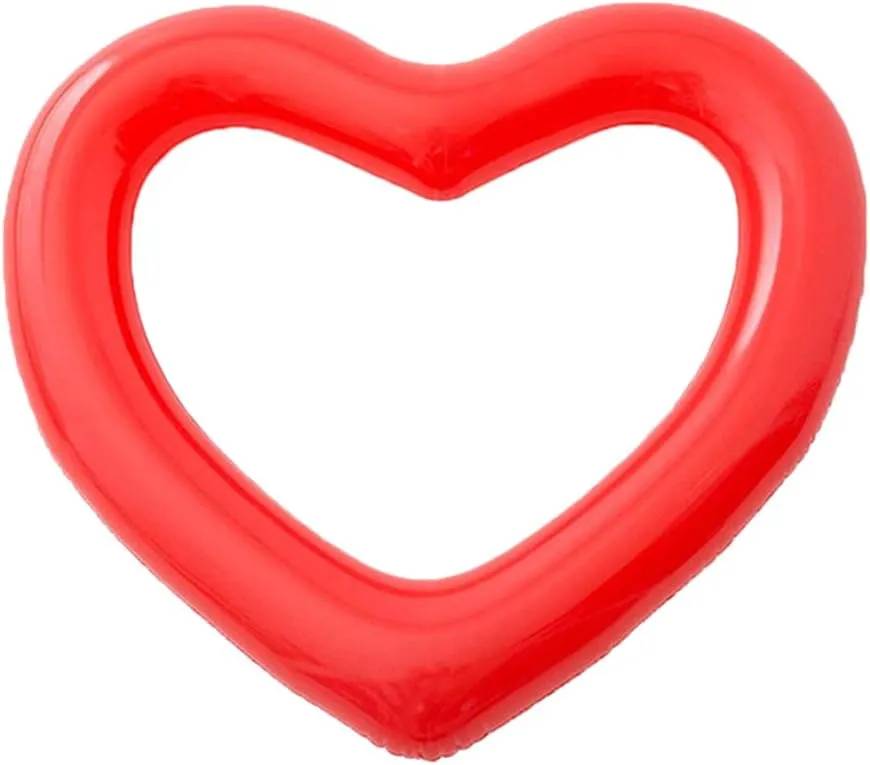 1pc Fun Toys for Adults Swim Rings Tube Valentine Day Pool Float Blow up Pool Float Heart Pool Toy Heart Swim Rings Swimming Pool Toys Heart Swim Tube Miss Accessories Inflatable As Shown