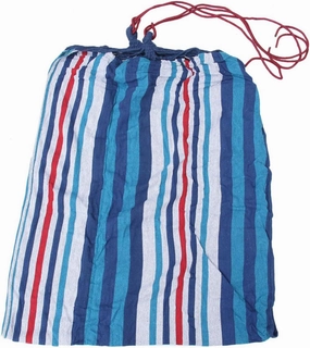 1Pc Canvas Hammock for Outdoor Camping Thickened Blue and White Hanging Chair Lightweight and Strong for Garden Travel Hiking and Leisure Use
