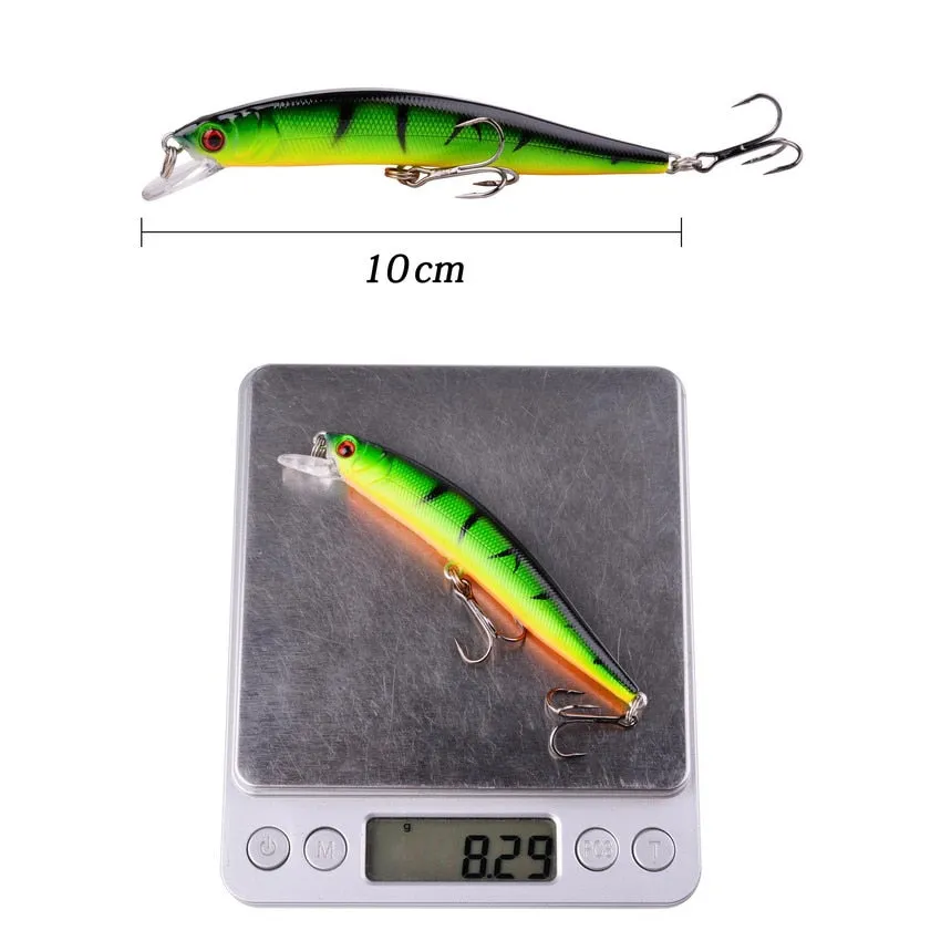 1pcs 8.2g 10cm Fishing Lures Minnow Wobbler Floating Bass Trolling Artificial Hard Bait Crankbait Carp Pesca Fishing Tackle