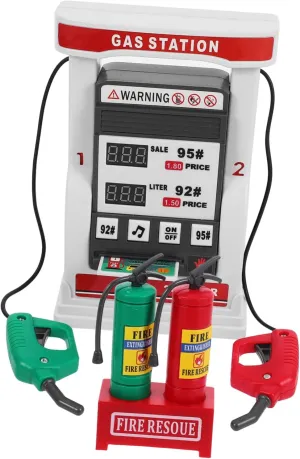 1set Gas Station Model Kit for DIY Interactive Toy Voice Prompt Dual Digital Display and Realistic Counting Function for Imaginative Play and Learning