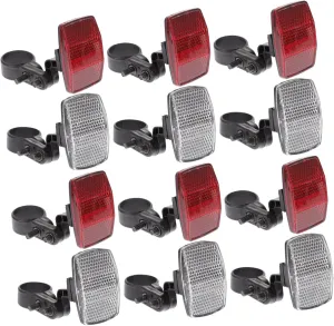 1set Reflective Bike Lamp Mountain Reflectors for Enhanced Night Visibility Front Rear Cycle Warning Lights Lightweight Easy to Install Reflective