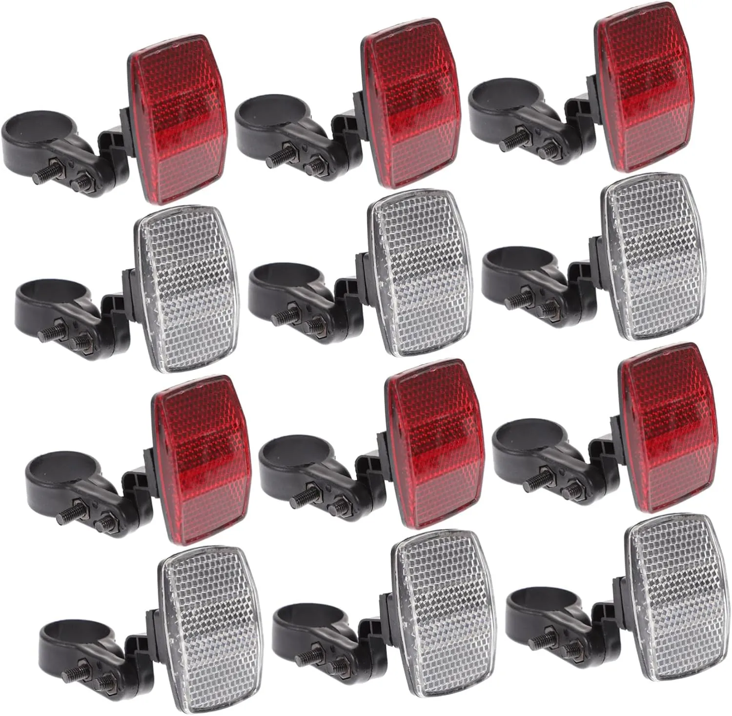 1set Reflective Bike Lamp Mountain Reflectors for Enhanced Night Visibility Front Rear Cycle Warning Lights Lightweight Easy to Install Reflective