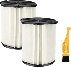 2-Pack VF4000 Replacement Filter for Ridgid 72947 Standard Wet dry Vac 5 to 20 Gallon 6-9 Gal Husky Vacuum Compatible WD5500 WD0671 RV2400A RV2600B Vac