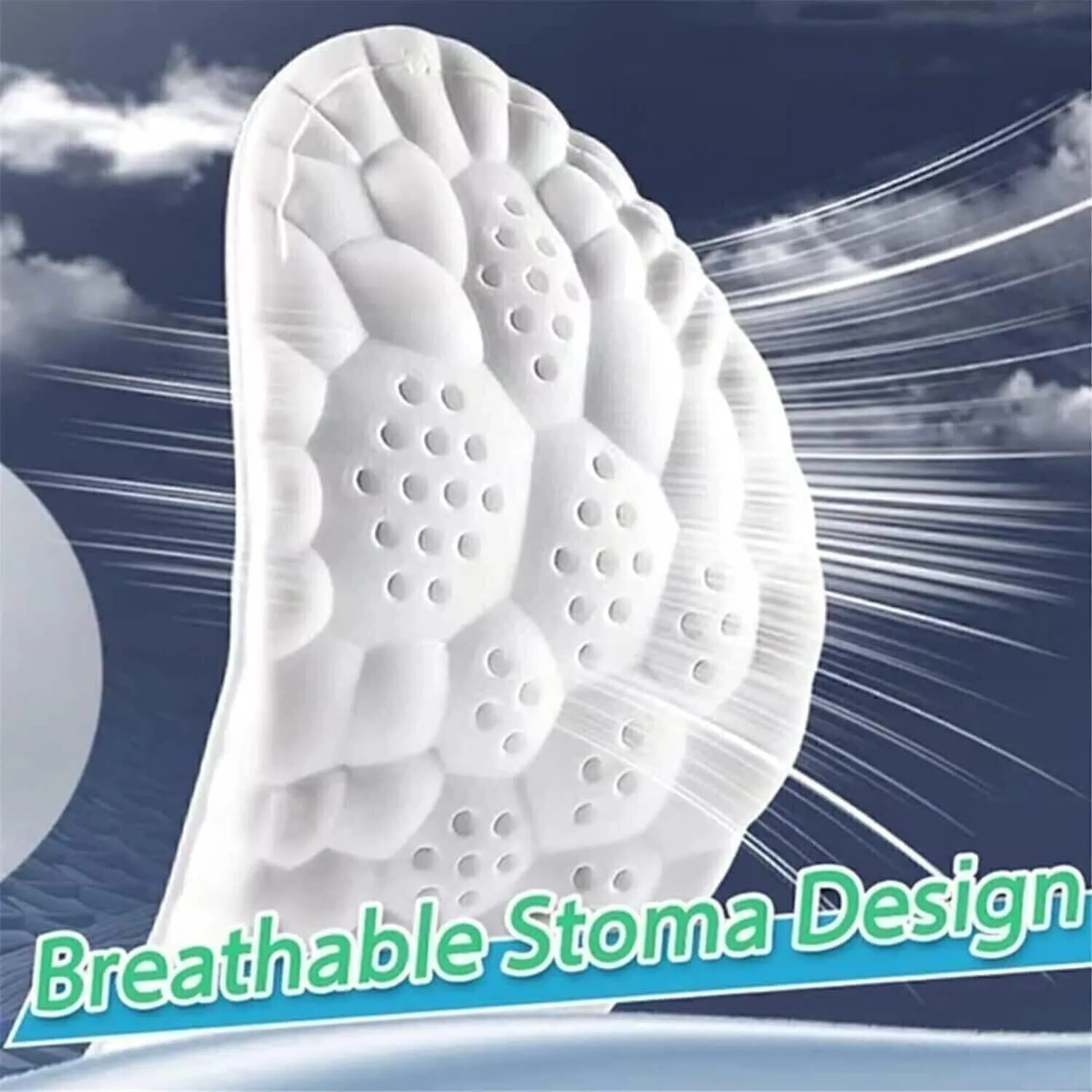 2 Pairs 4D Cloud Technology Insole - Super Soft Comfort Insoles, Soft Foot Protection Cloud Feeling Insole, U-Shape Memory Foam Insoles (Gray, Men: US 8-11)