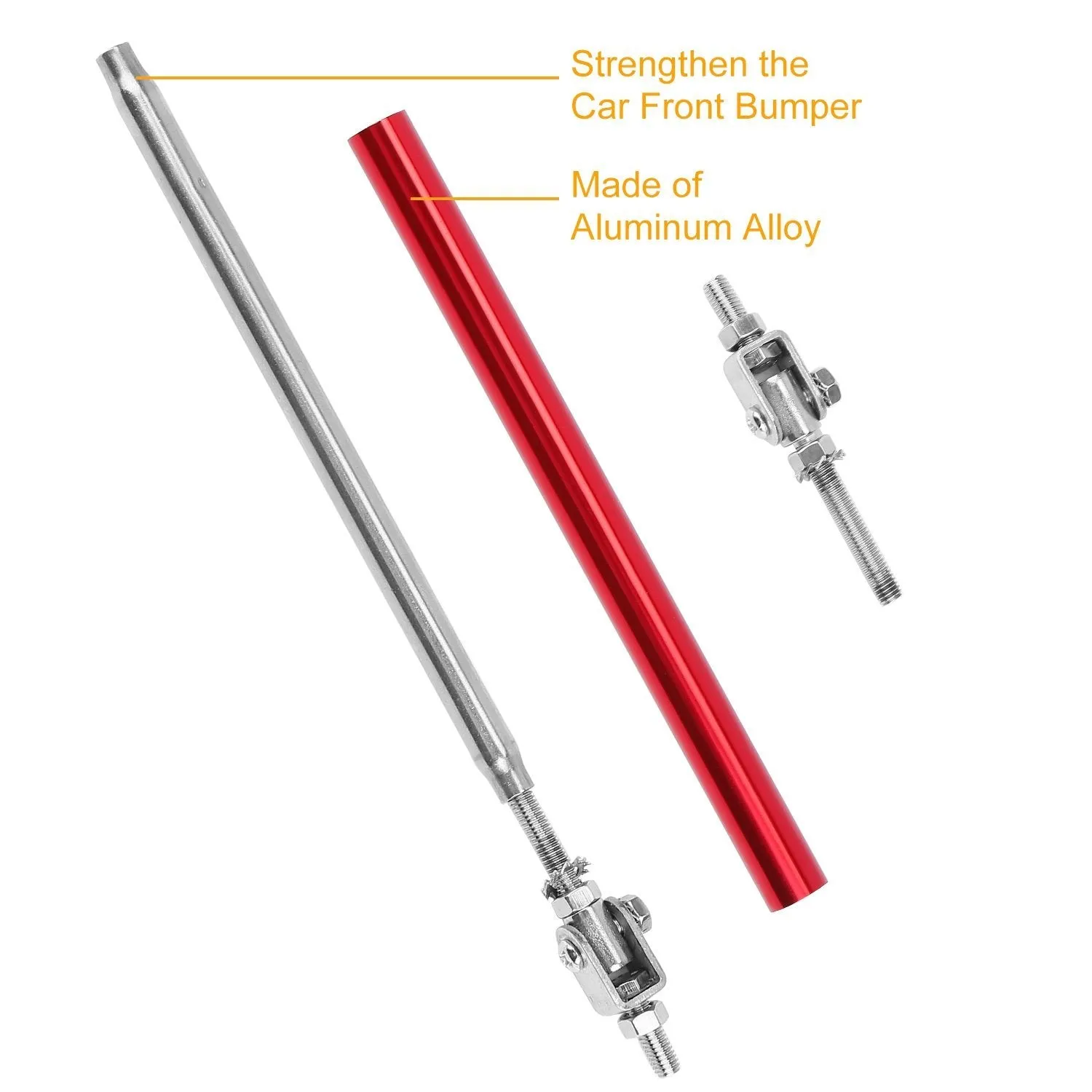 2-Piece: Front Bumper Lip Splitter Rod