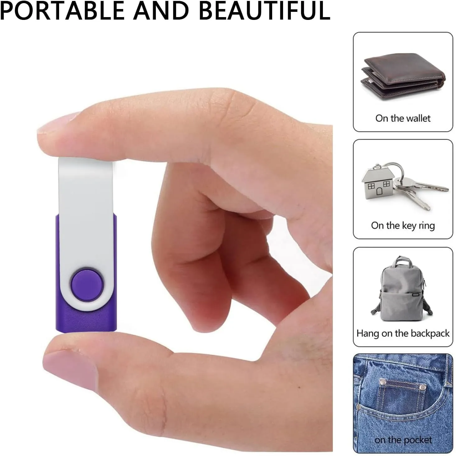 20 Pack 32GB USB Flash Drives in 5 Random Colors USB 2.0 Wholesale Lot Bulk Memory Sticks (20 Pack, 32GB)
