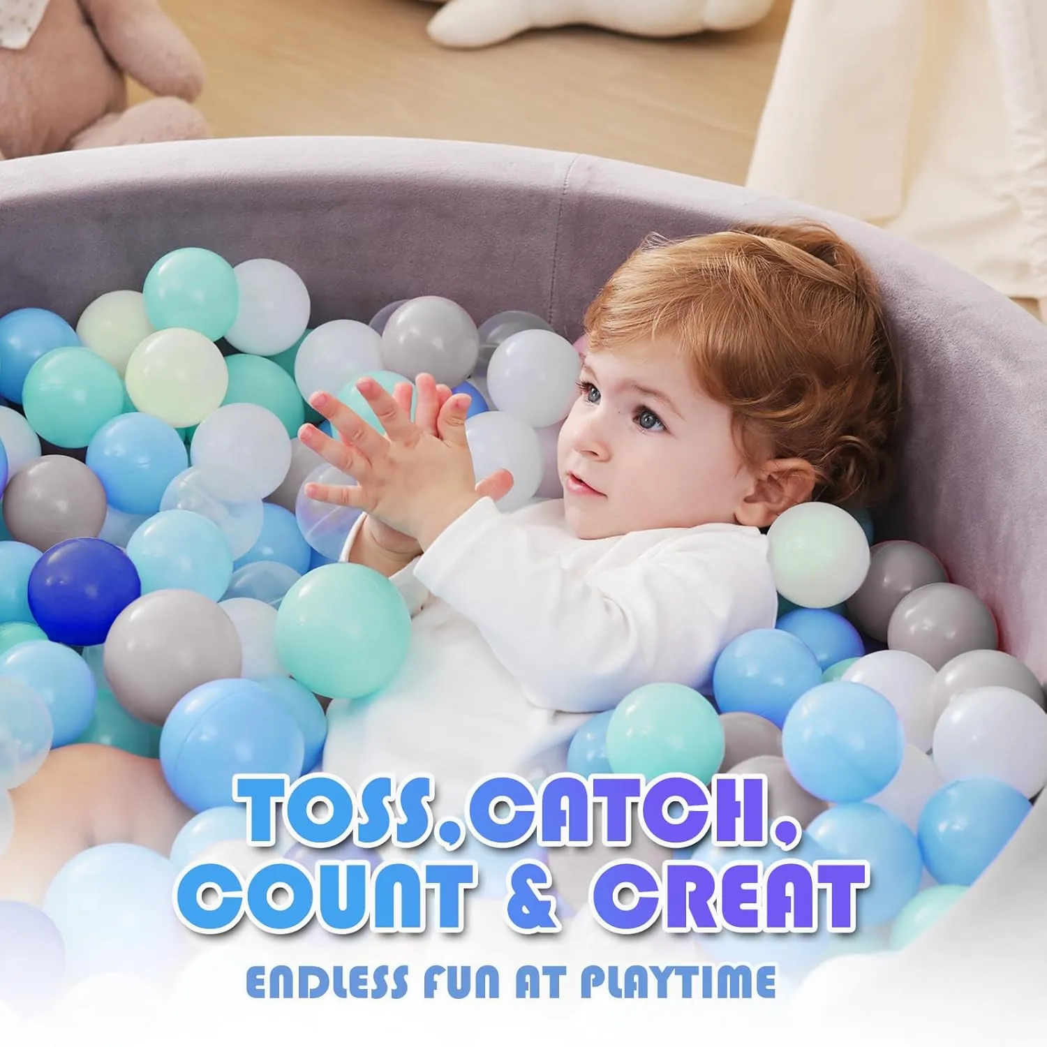 200 500 1000 Count Plastic Soft Ball Pit Balls for Pet Dogs Colorful Phthalate Free BPA Free Baby Toddler Play Balls for Kids Toddlers
