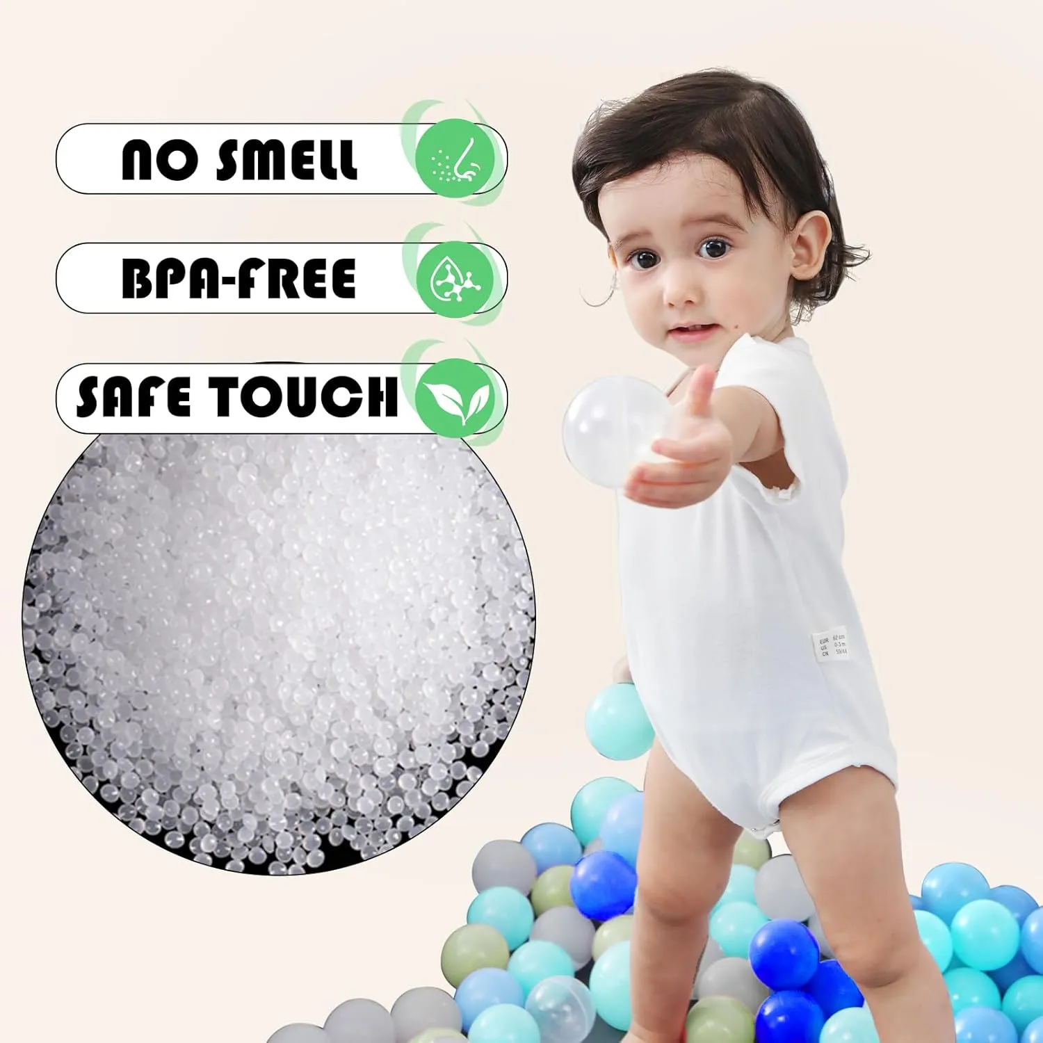 200 500 1000 Count Plastic Soft Ball Pit Balls for Pet Dogs Colorful Phthalate Free BPA Free Baby Toddler Play Balls for Kids Toddlers