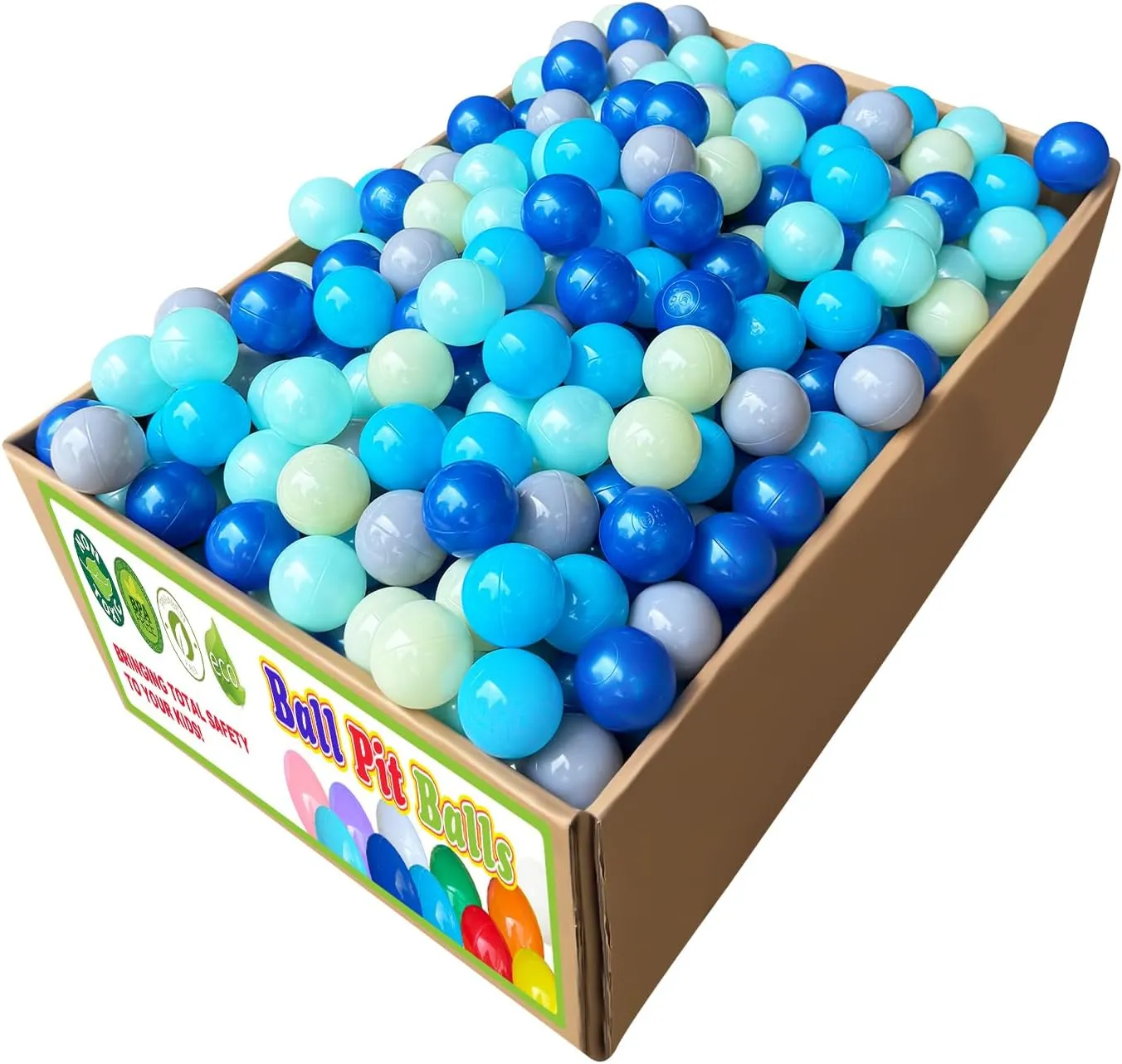 200 500 1000 Count Plastic Soft Ball Pit Balls for Pet Dogs Colorful Phthalate Free BPA Free Baby Toddler Play Balls for Kids Toddlers