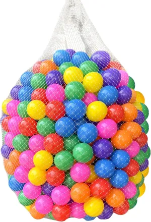 200 Count Plastic Soft Plastic Ball Pit Balls Colorful Play Pit Balls for Pet Dogs Ball Pit 2.2" Large Phthalate Free Bpa Free Balls for Toddlers 1-3 Baby Kids