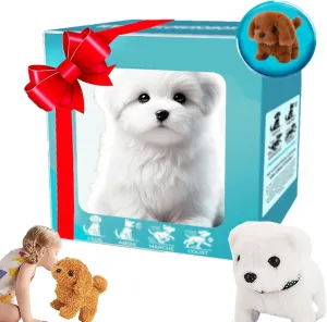 2025 New Ai Robot Dog That Acts Like a Real Dog, My Realistic Robot Puppy, Smart Robotic Puppies, Interactive Plush DogRobot for Adults, Ai RobotDog with Walking, Barking, Tail Wagging (G)