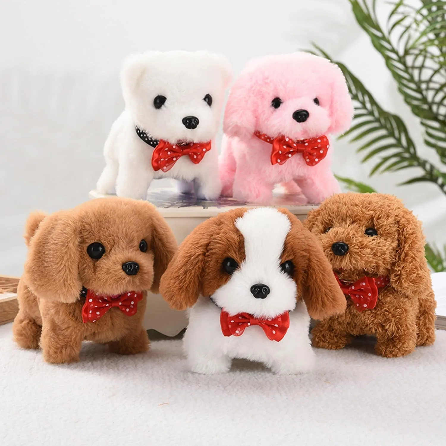 2025 New Robot Dogs - Robot Puppy, Realistic RobotDog That Acts Like a Real Dog, Smart Robotic Puppies, Interactive Plush DogRobots for Adults,Ai RobotDog with Walking,Barking,Tail Wagging (E)