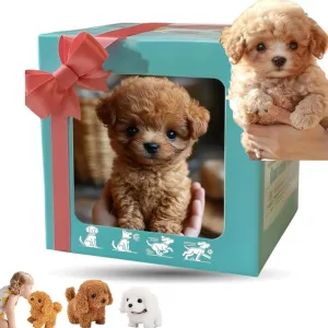 2025 New Robot Dogs - Robot Puppy, Realistic RobotDog That Acts Like a Real Dog, Smart Robotic Puppies, Interactive Plush DogRobots for Adults,Ai RobotDog with Walking,Barking,Tail Wagging (E)