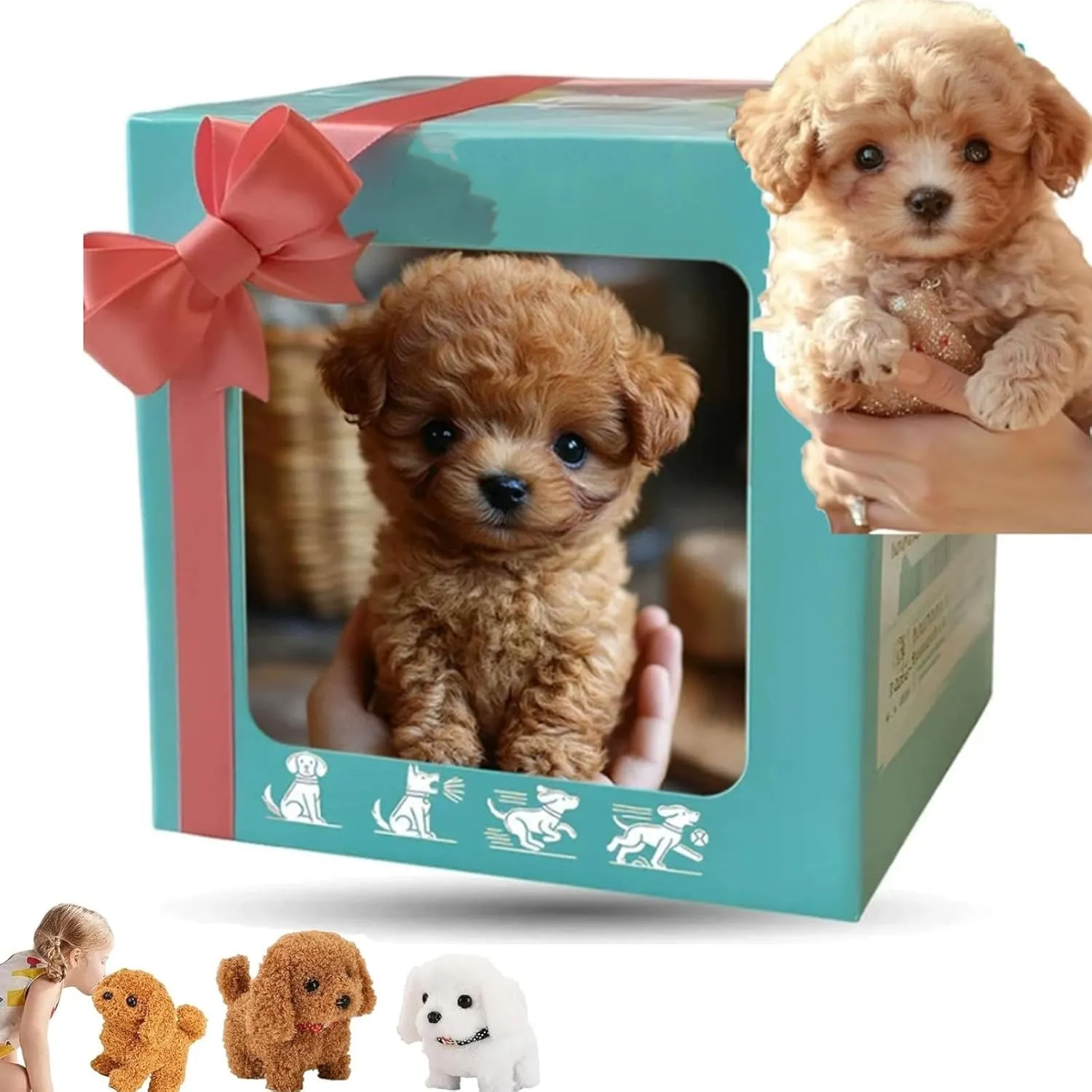 2025 New Robot Dogs - Robot Puppy, Realistic RobotDog That Acts Like a Real Dog, Smart Robotic Puppies, Interactive Plush DogRobots for Adults,Ai RobotDog with Walking,Barking,Tail Wagging (E)