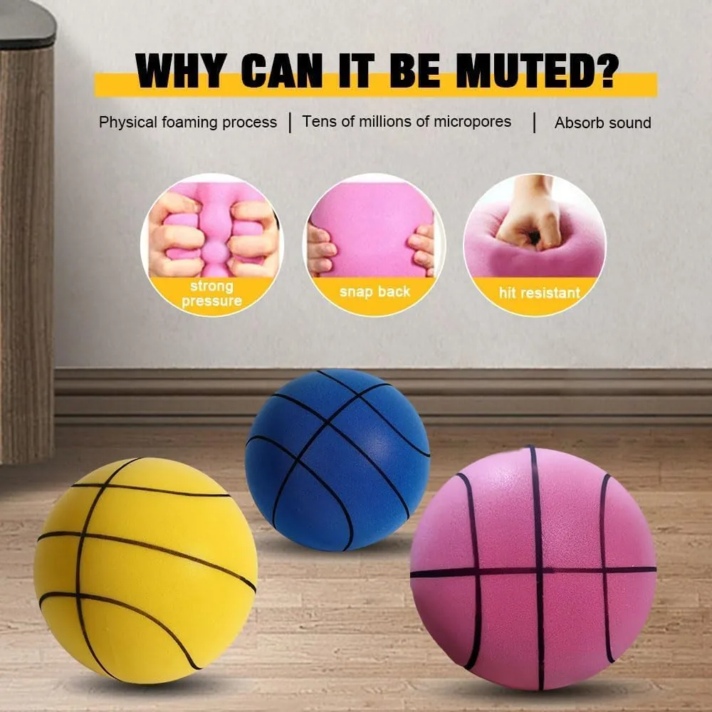 2025 Upgrade Silent Basketball - Dribble Dream Indoor Training Quiet Foam Ball
