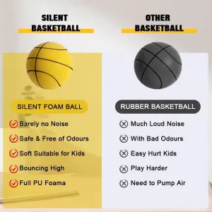 2025 Upgrade Silent Basketball - Dribble Dream Indoor Training Quiet Foam Ball