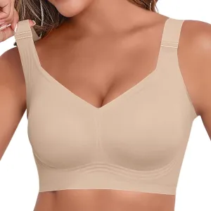 2025 Womens Seamless Wireless Supportive Bra Push Up Comfort Soft No Underwire Full Coverage T-Shirt Bras (M-4XL)