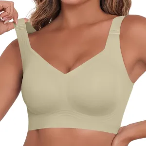 2025 Womens Seamless Wireless Supportive Bra Push Up Comfort Soft No Underwire Full Coverage T-Shirt Bras (M-4XL)