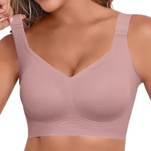 2025 Womens Seamless Wireless Supportive Bra Push Up Comfort Soft No Underwire Full Coverage T-Shirt Bras (M-4XL)