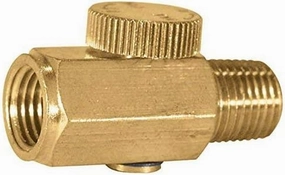 203 Brass 1/4" NPT In-Line Air Pressure / Flow Regulator