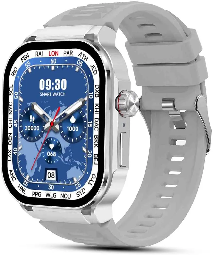 2.06" AMOLED Touch Screen Smart Watch for Man/Women Activity Fitness Tracker with Heart Rate/Blood Pressure/Sleep Monitor Bluetooth IP67 Waterproof for Android & iOS