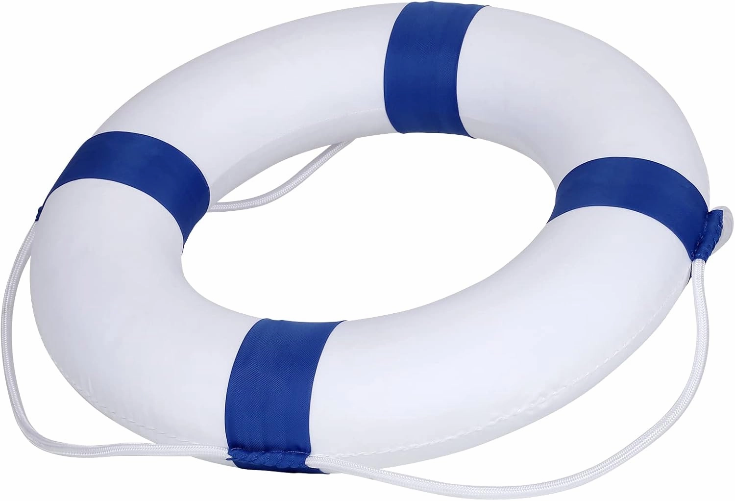 20 Inch / 50cm Pool Safety Life Preserver Throw Ring Buoy- Swim Foam Rings for Swimming Pool Wall Decoration with 98.4FT Water Floating Lifesaving Rope